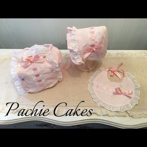 Handmade vintage inspired diaper cover set
